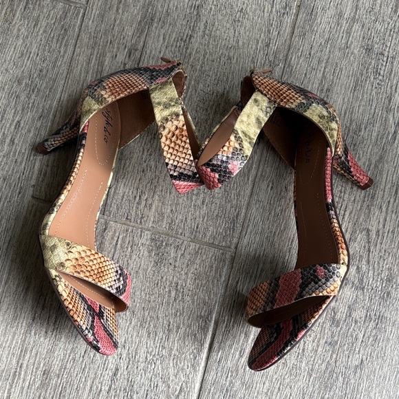 Style & Co. Multicolor Snake-Print Ankle Strap Heels - Picture 5 of 10
